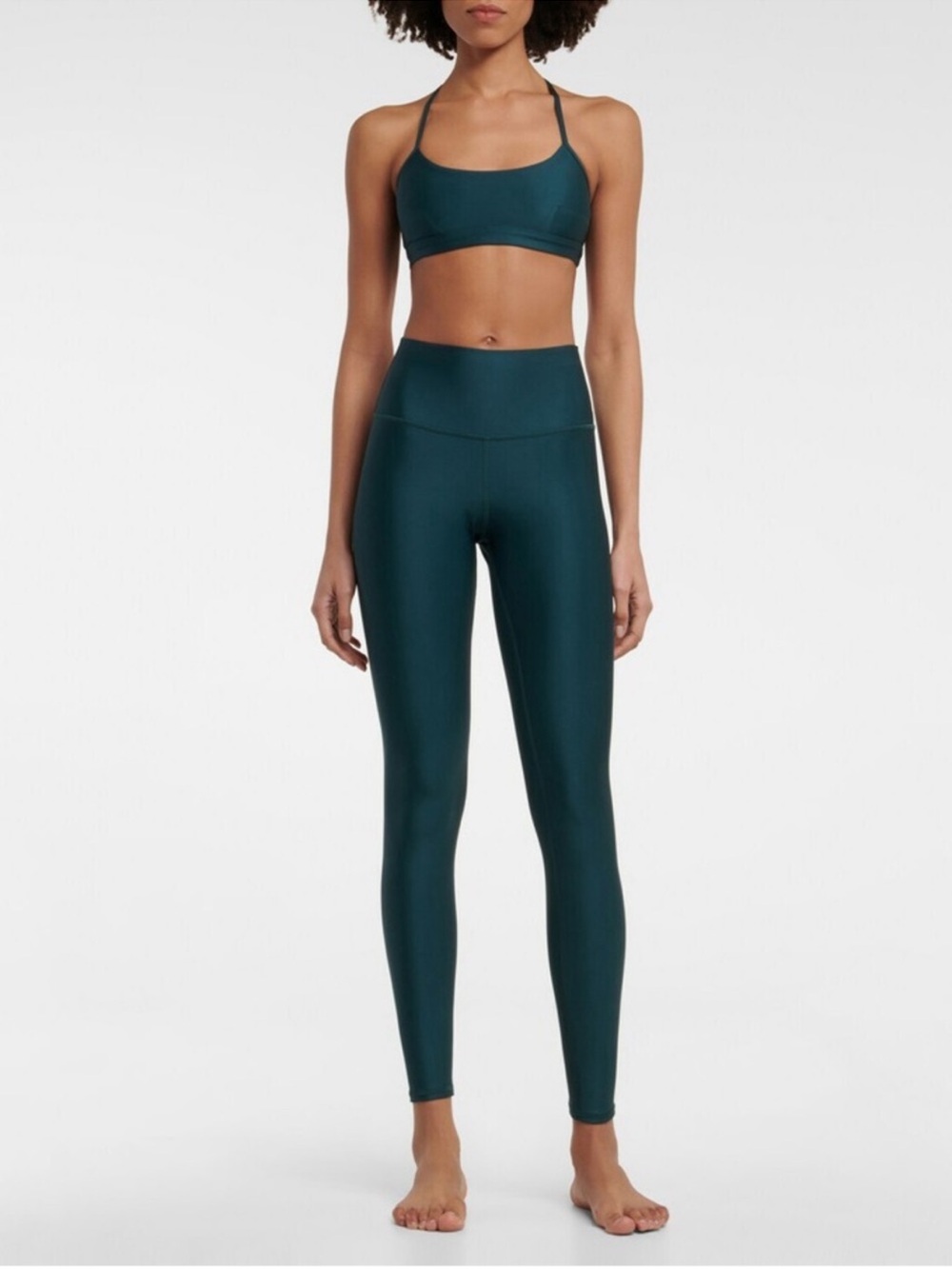 ALO Yoga Midnight Green Airlift Set - Bra & Leggings - XS